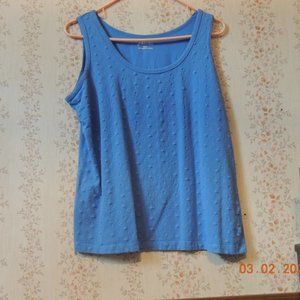 embossed blouse blue xlarge Saint John's Bay